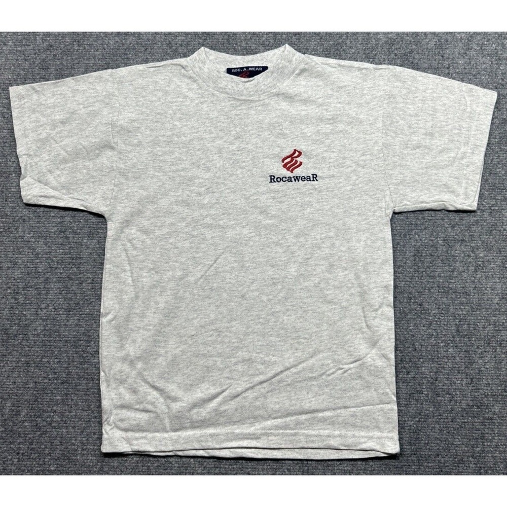 Vintage Rocawear T-Shirt Youth XL Gray Crew Neck The Collection USA 90's Y2K New
